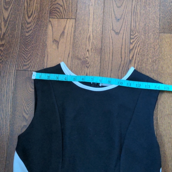 Black and White Sleeveless Dress - Picture 7 of 8